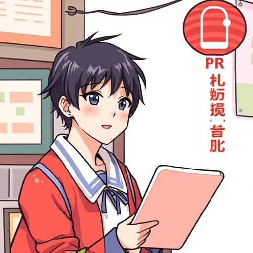 面接の様子を示す画像。受験生が面接官に自己PRをしている。